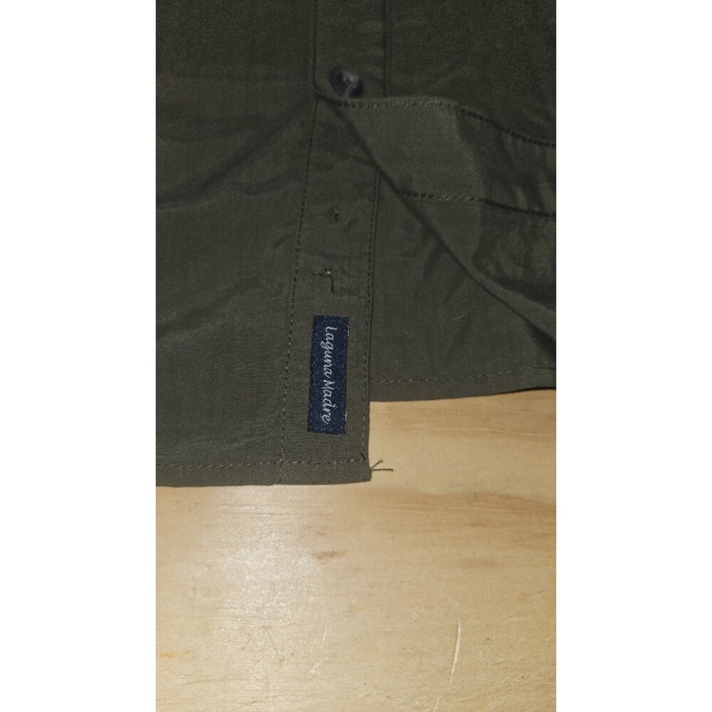NEW Magellan Outdoors OLIVE Fishing Shirt Mens Medium M vented LAGUNA MADRE - Picture 8 of 12